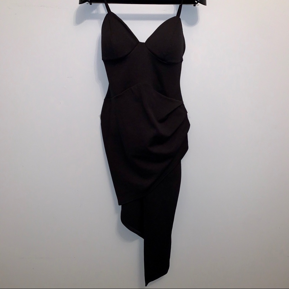 Boohoo Black Molded Cup Dress Size: US 10